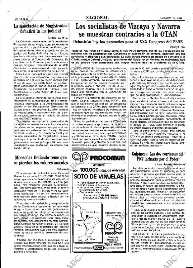 ABC MADRID 10-11-1984 página 20