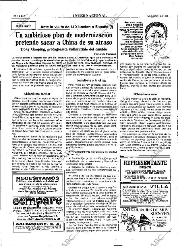 ABC MADRID 10-11-1984 página 28