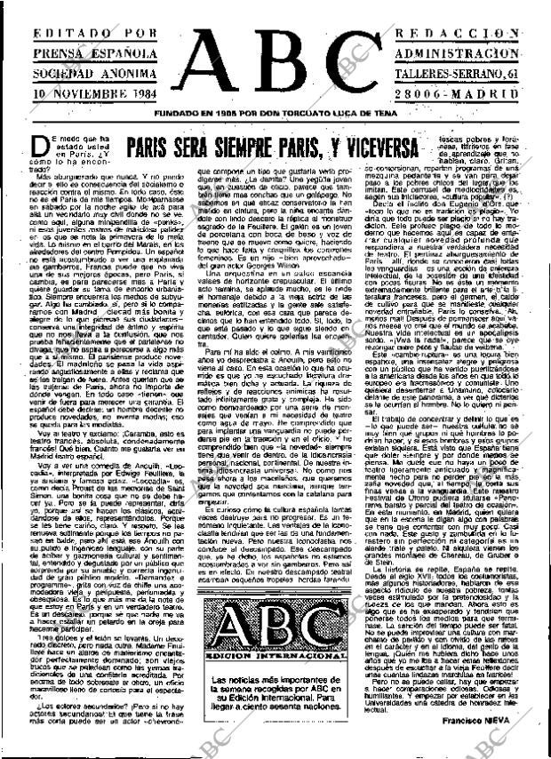 ABC MADRID 10-11-1984 página 3