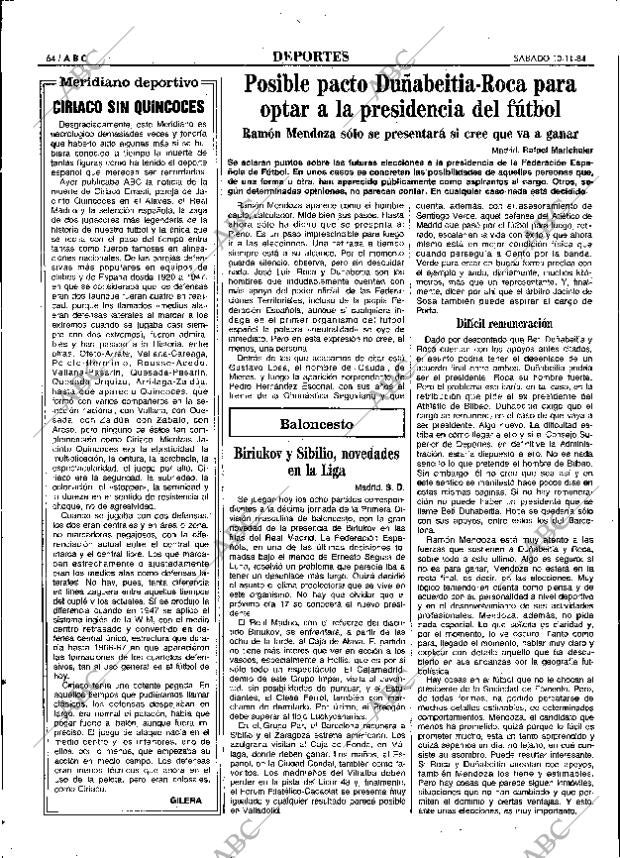 ABC MADRID 10-11-1984 página 64