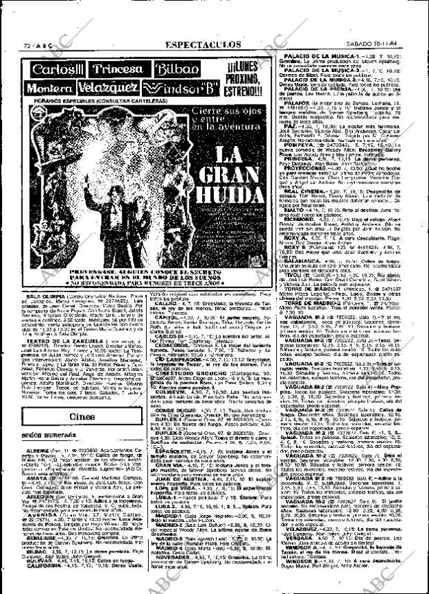 ABC MADRID 10-11-1984 página 72