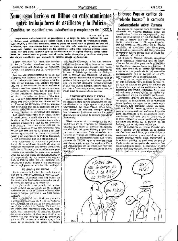 ABC SEVILLA 10-11-1984 página 23