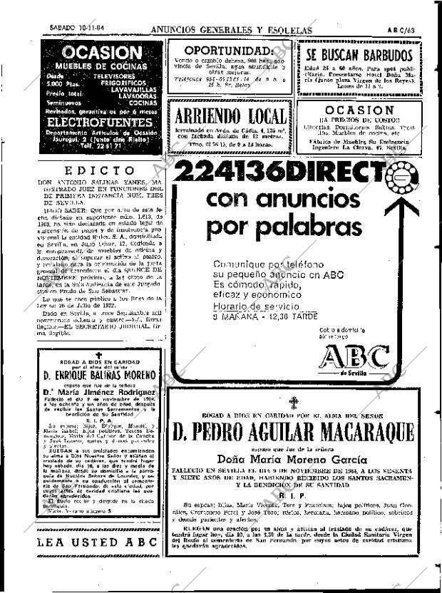 ABC SEVILLA 10-11-1984 página 63