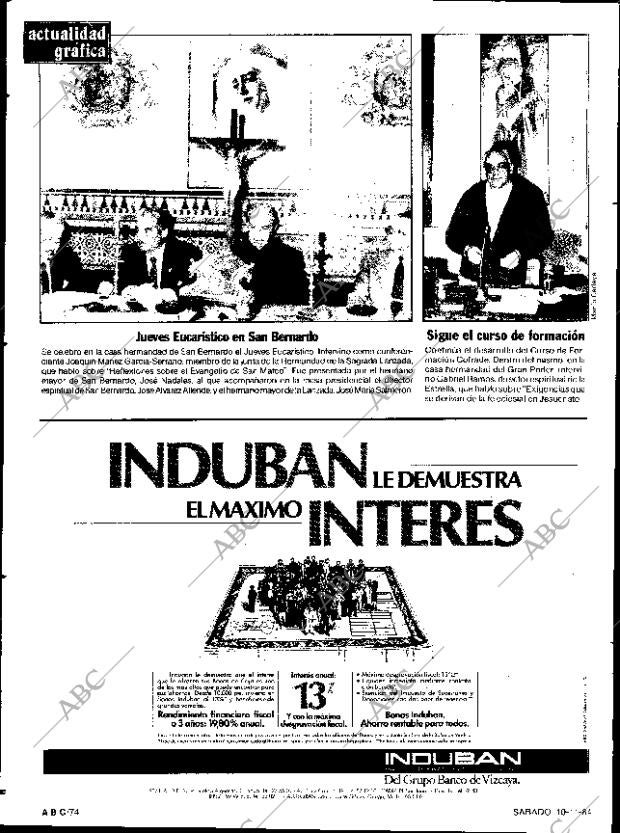 ABC SEVILLA 10-11-1984 página 74