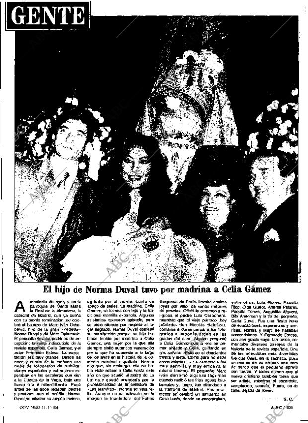 ABC MADRID 11-11-1984 página 105