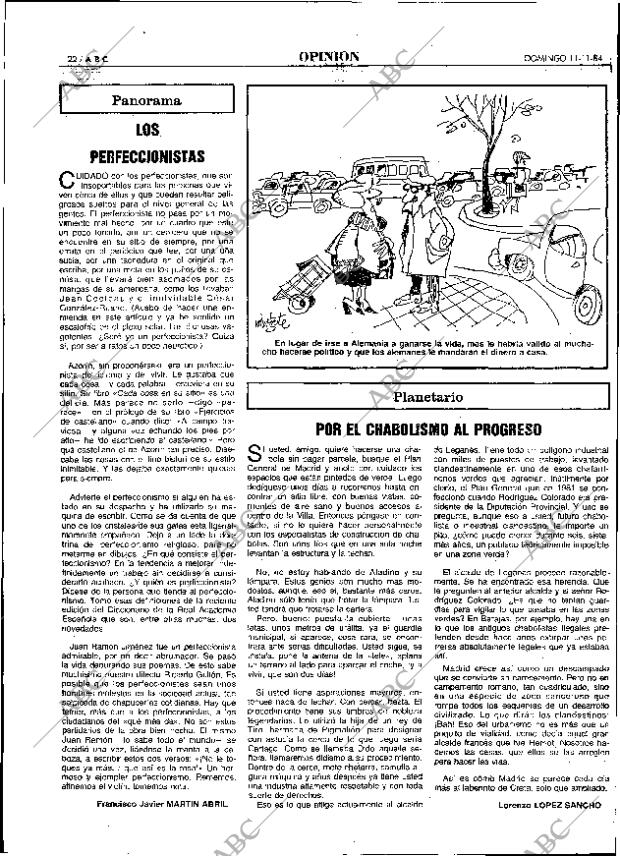 ABC MADRID 11-11-1984 página 22