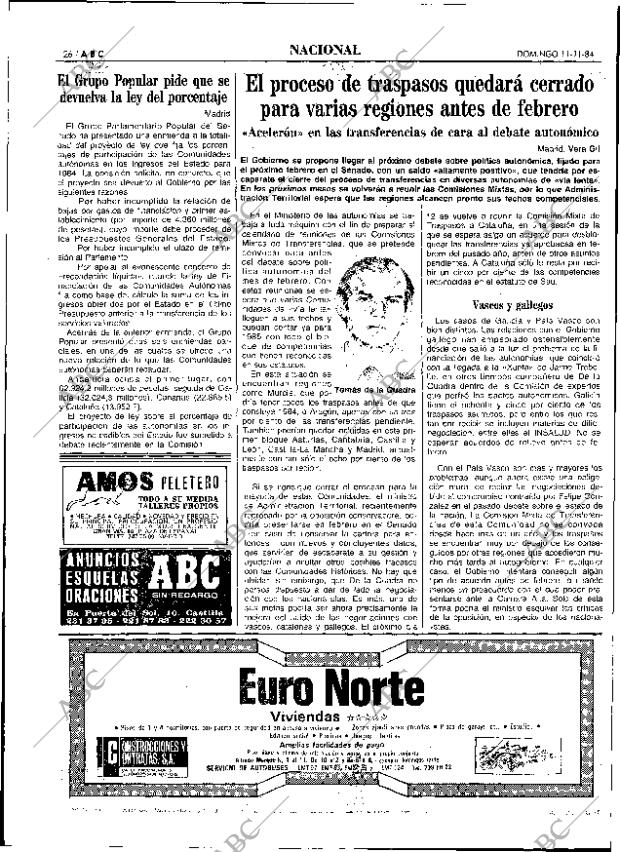 ABC MADRID 11-11-1984 página 26