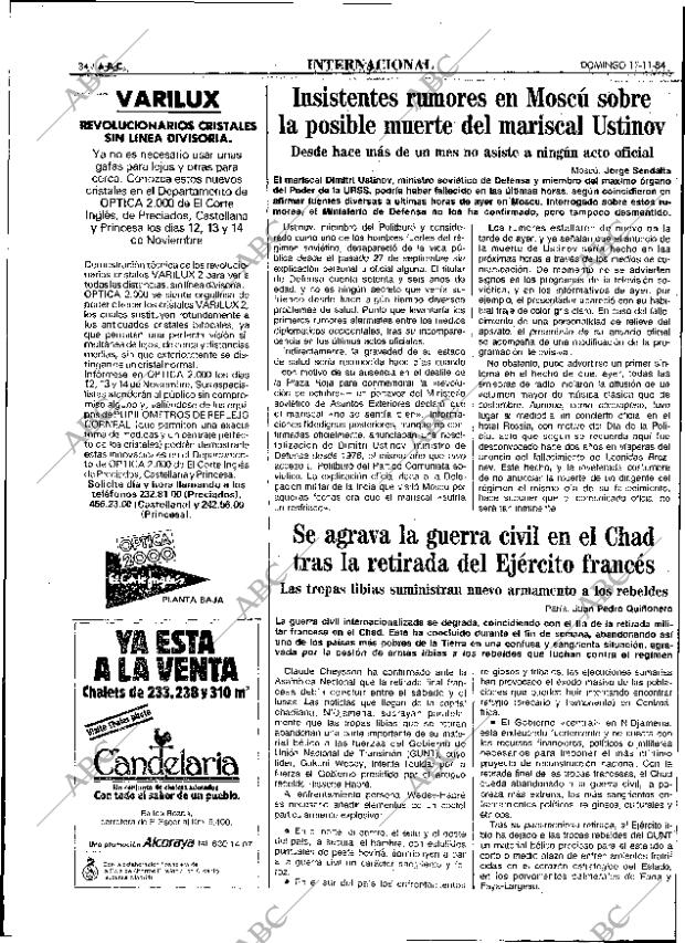 ABC MADRID 11-11-1984 página 34