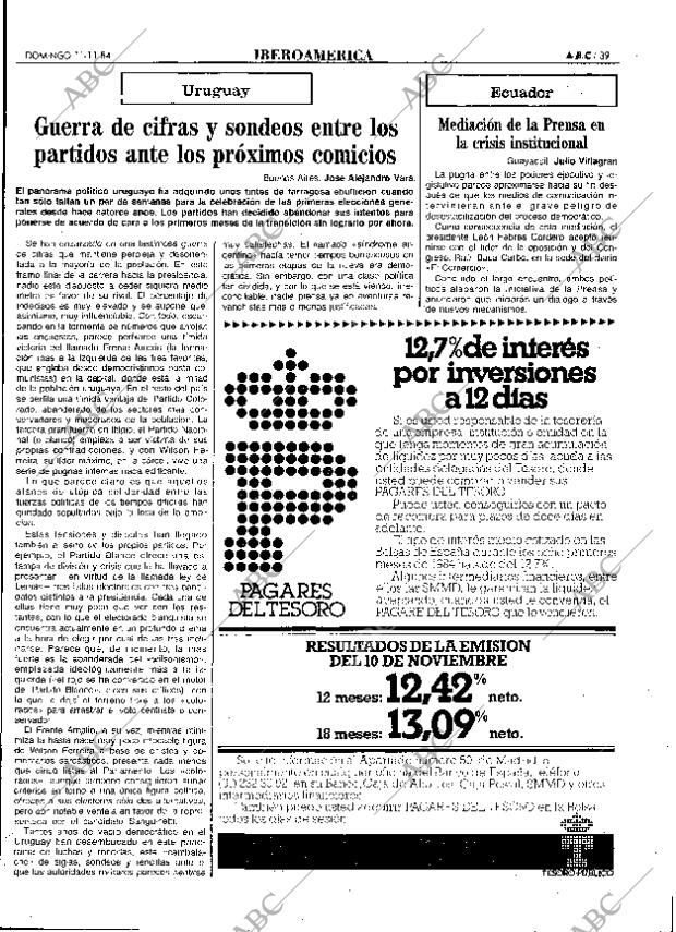 ABC MADRID 11-11-1984 página 39