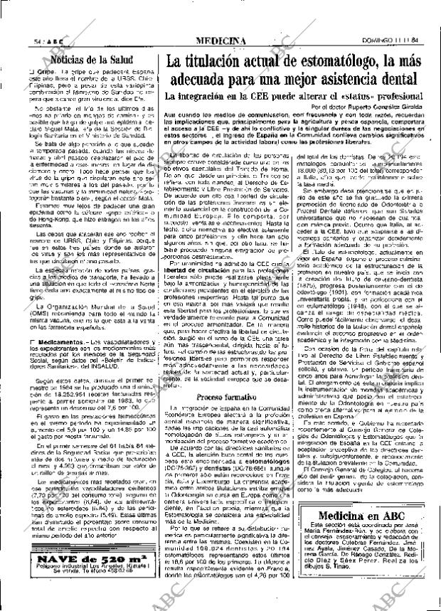 ABC MADRID 11-11-1984 página 54