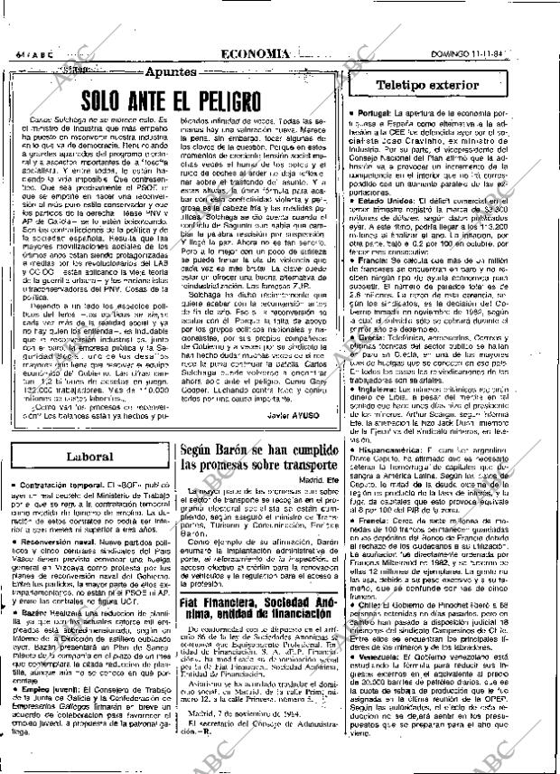 ABC MADRID 11-11-1984 página 64