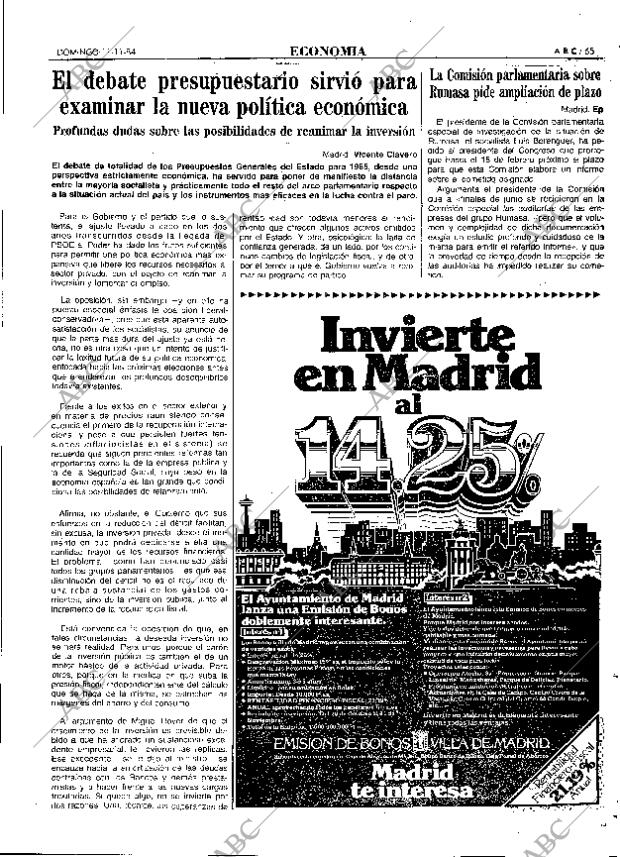 ABC MADRID 11-11-1984 página 65