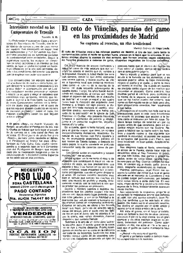 ABC MADRID 11-11-1984 página 74