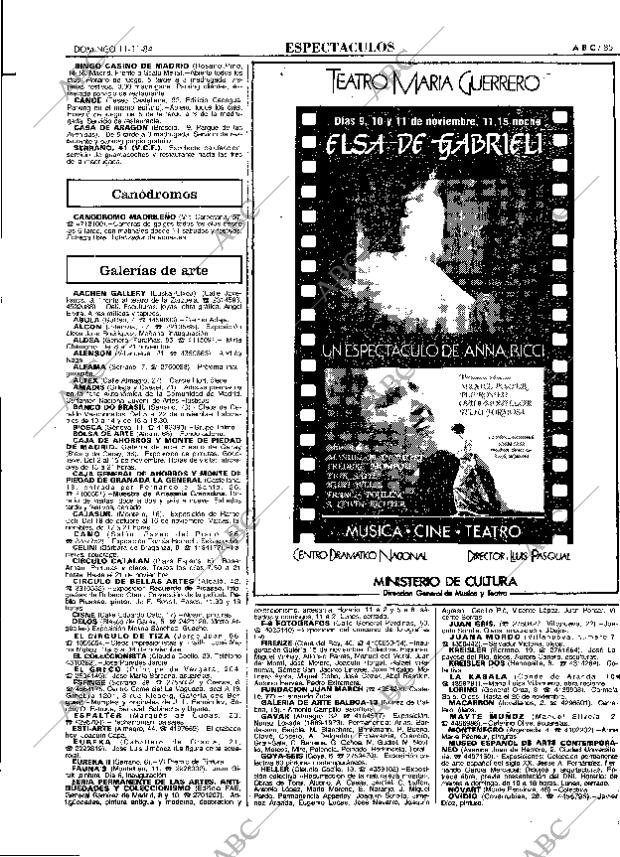 ABC MADRID 11-11-1984 página 85