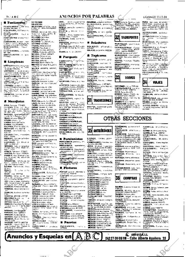 ABC MADRID 11-11-1984 página 96