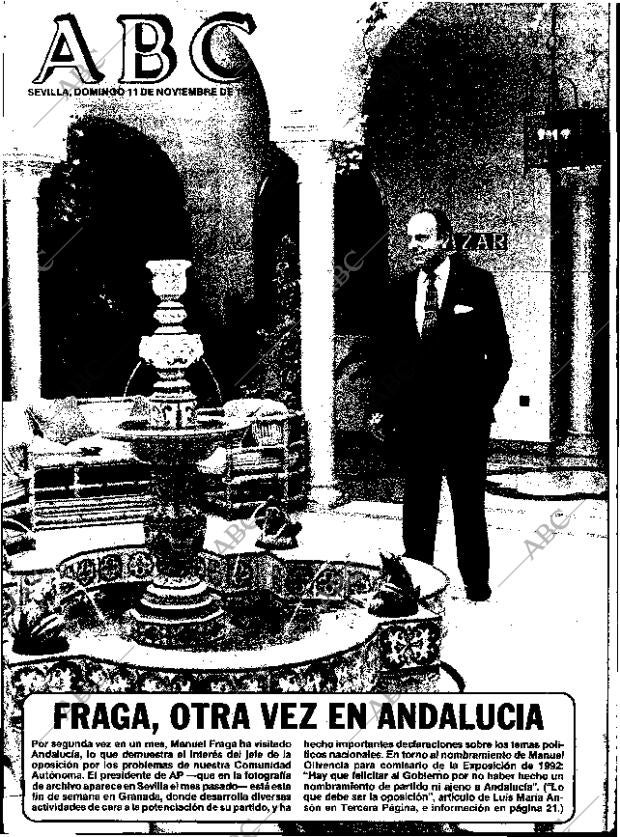 ABC SEVILLA 11-11-1984 página 1