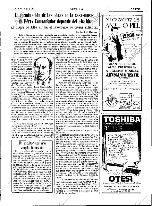ABC SEVILLA 11-11-1984 página 49
