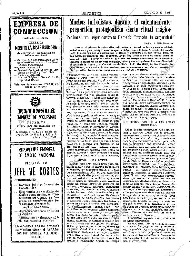 ABC SEVILLA 11-11-1984 página 64