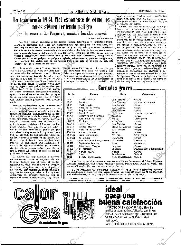 ABC SEVILLA 11-11-1984 página 70