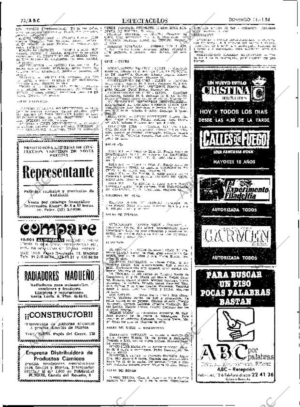 ABC SEVILLA 11-11-1984 página 72