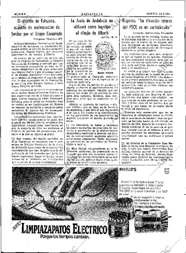 ABC SEVILLA 13-11-1984 página 40