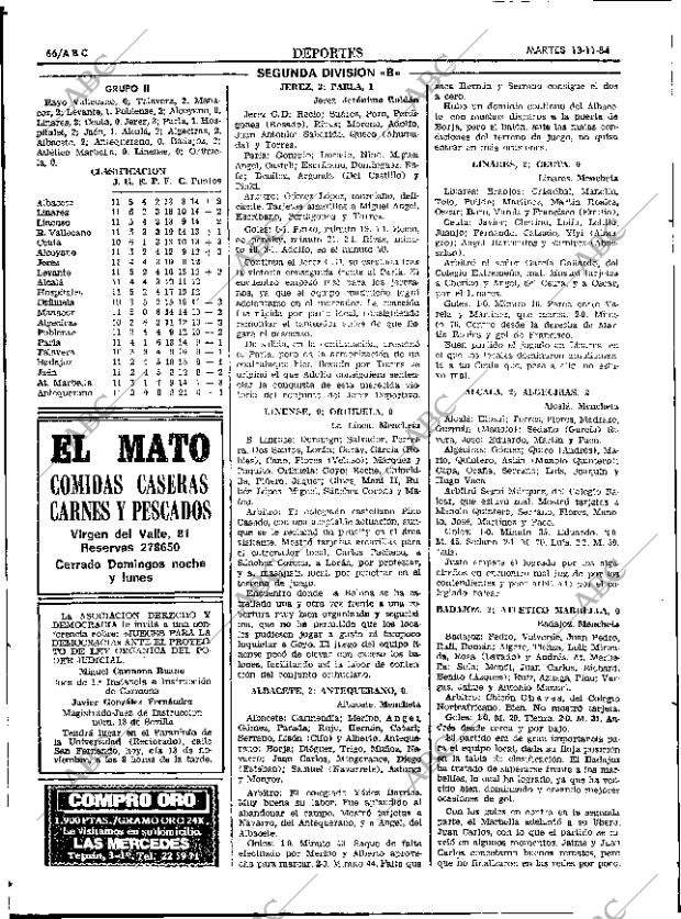 ABC SEVILLA 13-11-1984 página 66