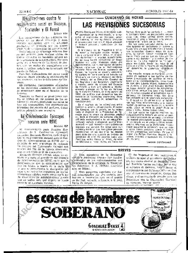 ABC SEVILLA 14-11-1984 página 22