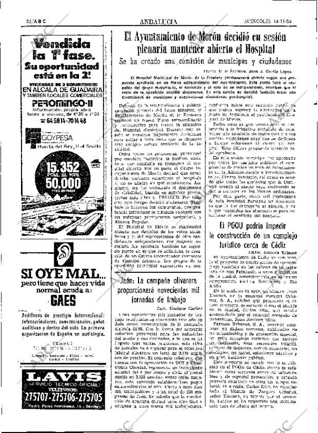 ABC SEVILLA 14-11-1984 página 32