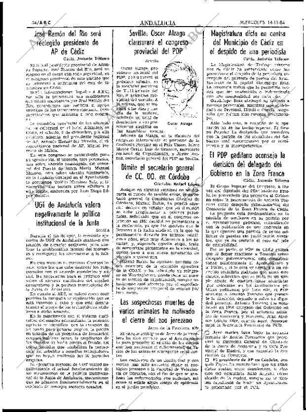 ABC SEVILLA 14-11-1984 página 34