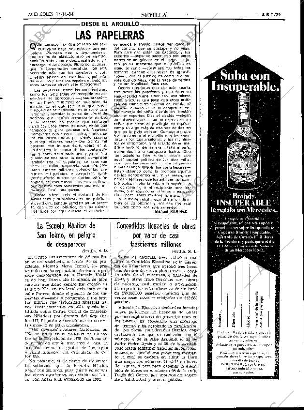 ABC SEVILLA 14-11-1984 página 39
