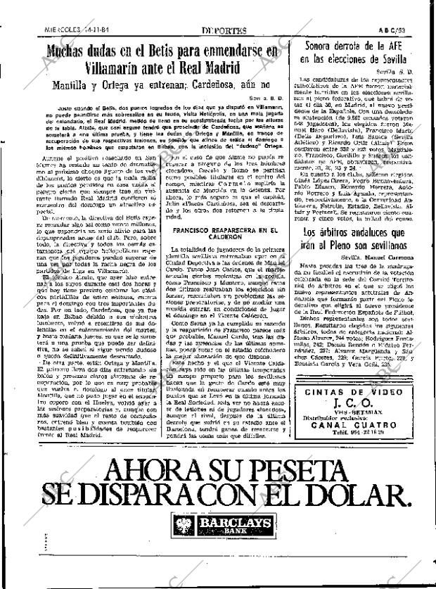 ABC SEVILLA 14-11-1984 página 53