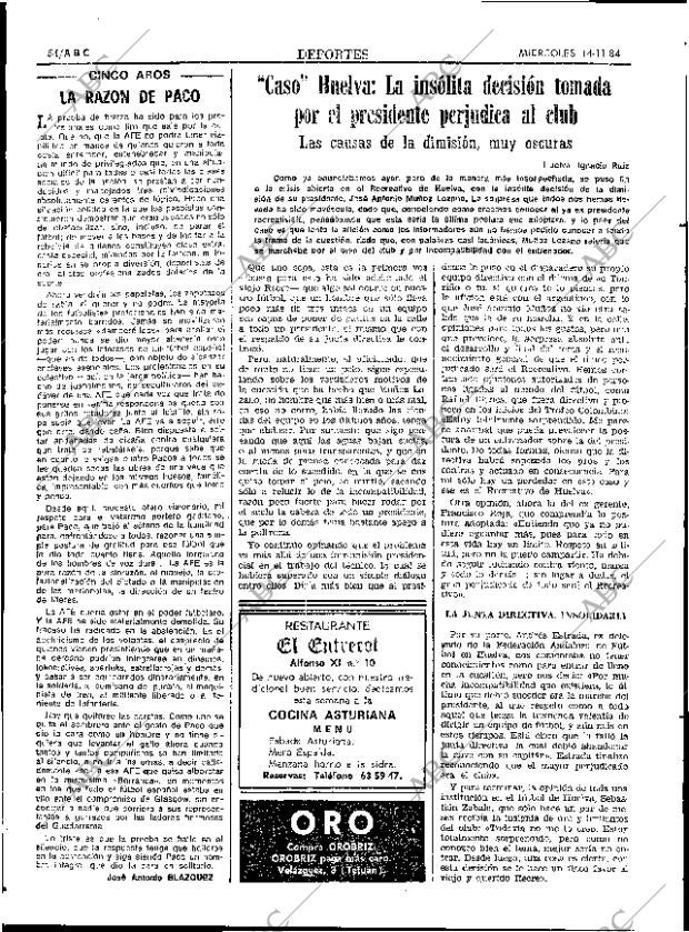 ABC SEVILLA 14-11-1984 página 54
