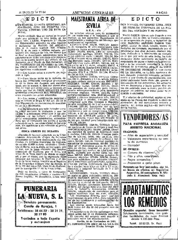 ABC SEVILLA 14-11-1984 página 65