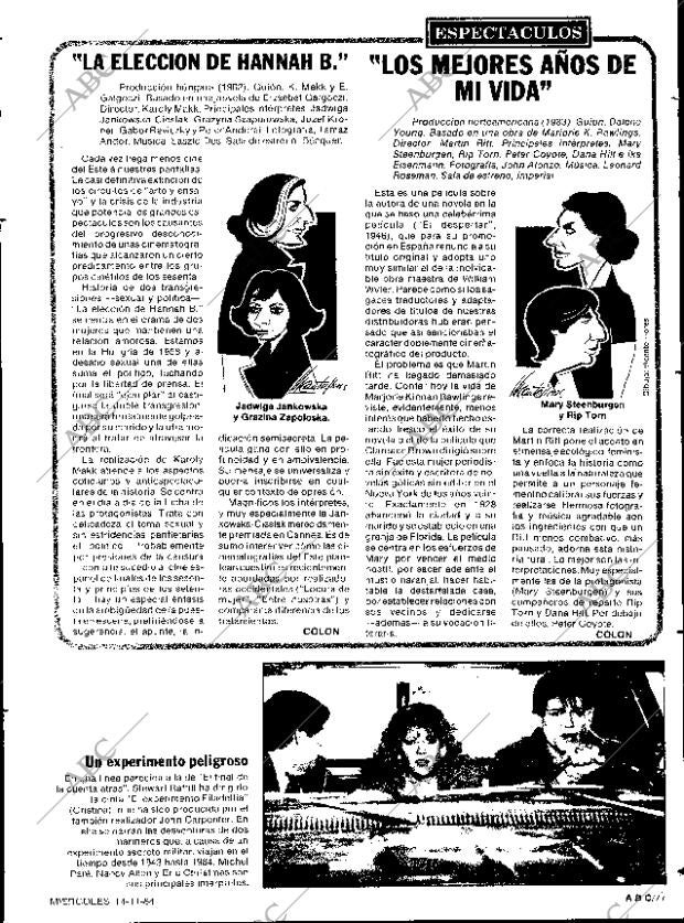 ABC SEVILLA 14-11-1984 página 77