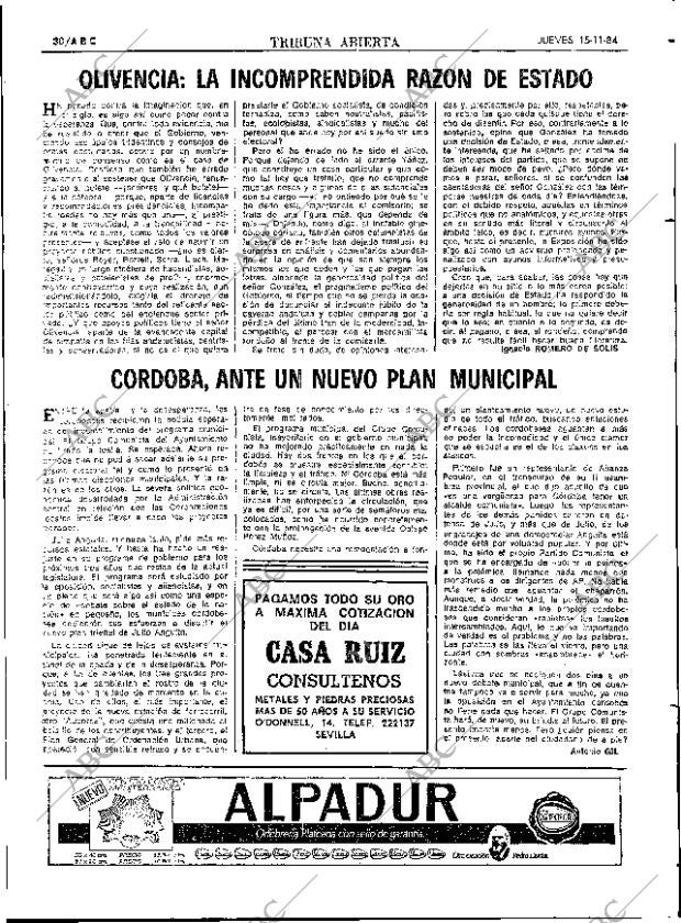 ABC SEVILLA 15-11-1984 página 30