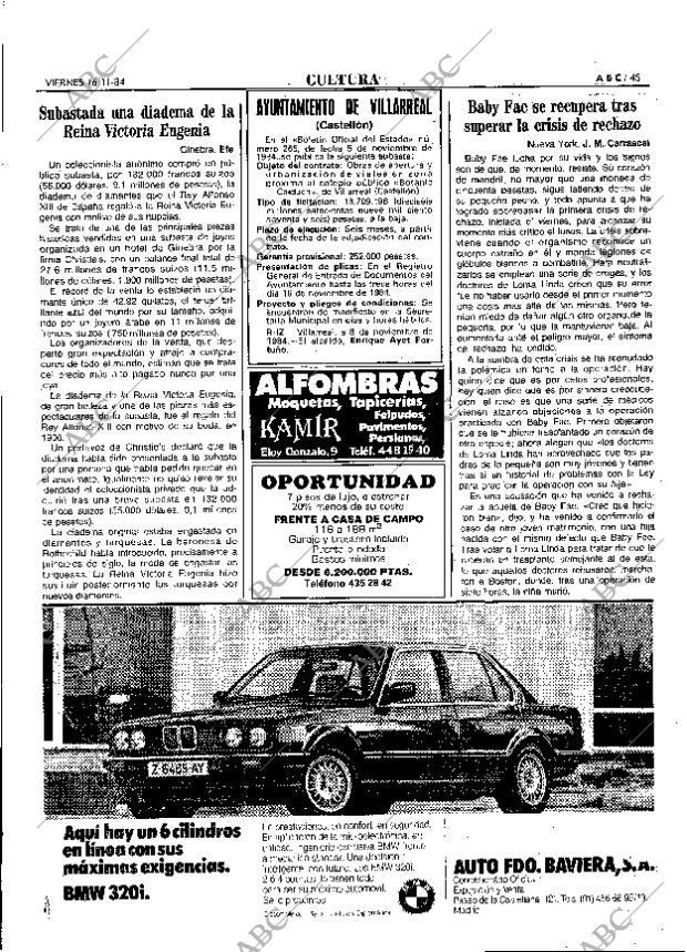ABC MADRID 16-11-1984 página 45