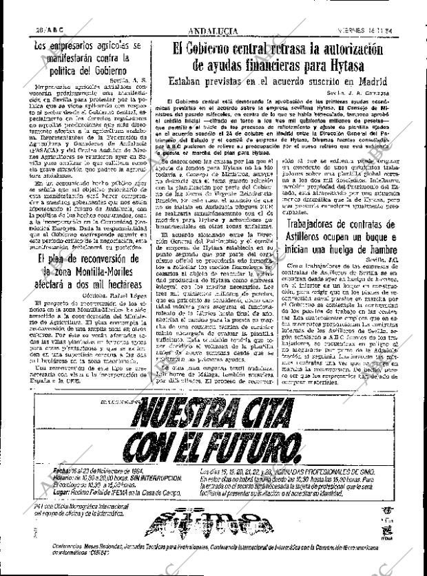 ABC SEVILLA 16-11-1984 página 28