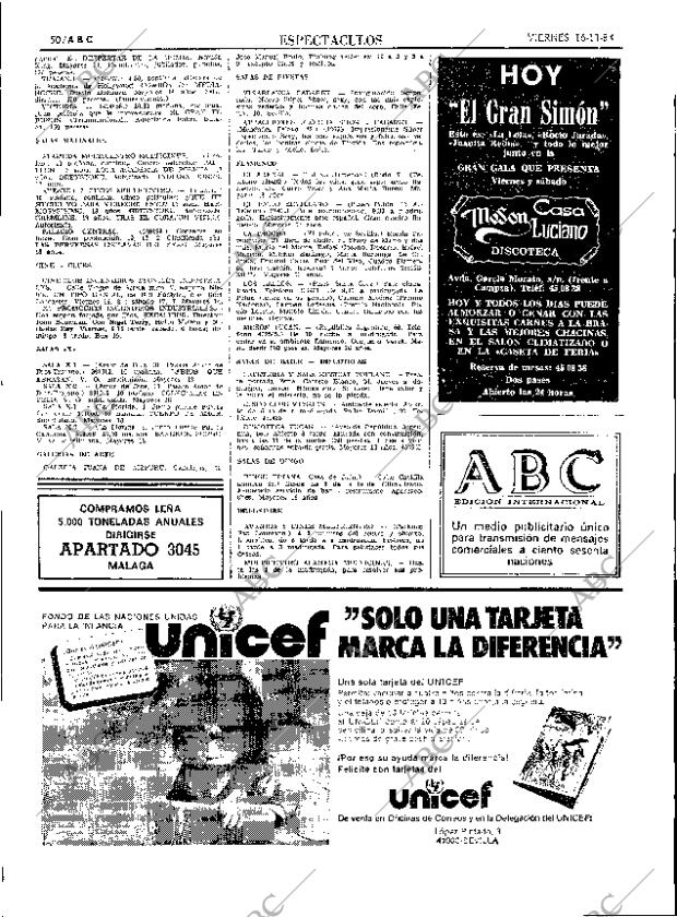 ABC SEVILLA 16-11-1984 página 50