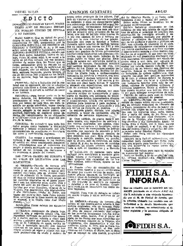 ABC SEVILLA 16-11-1984 página 57