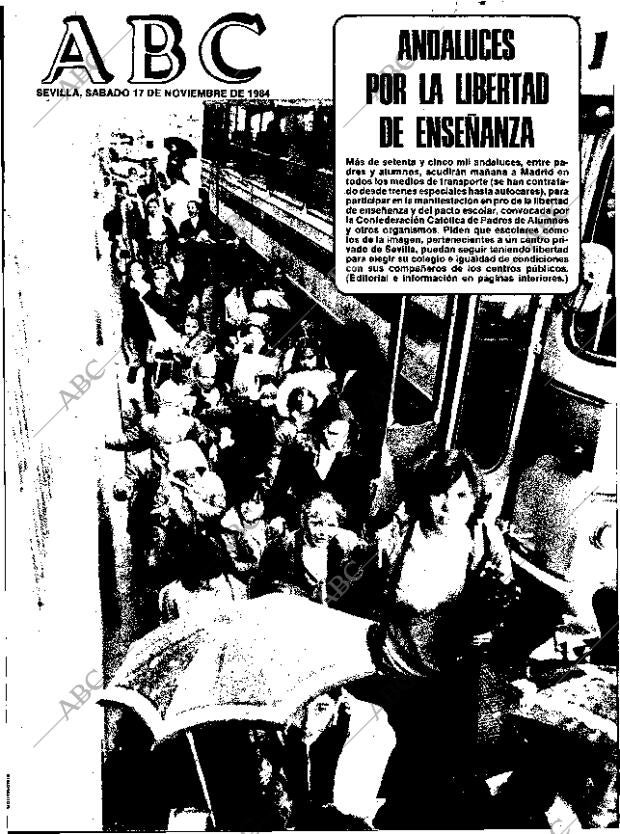 ABC SEVILLA 17-11-1984 página 1
