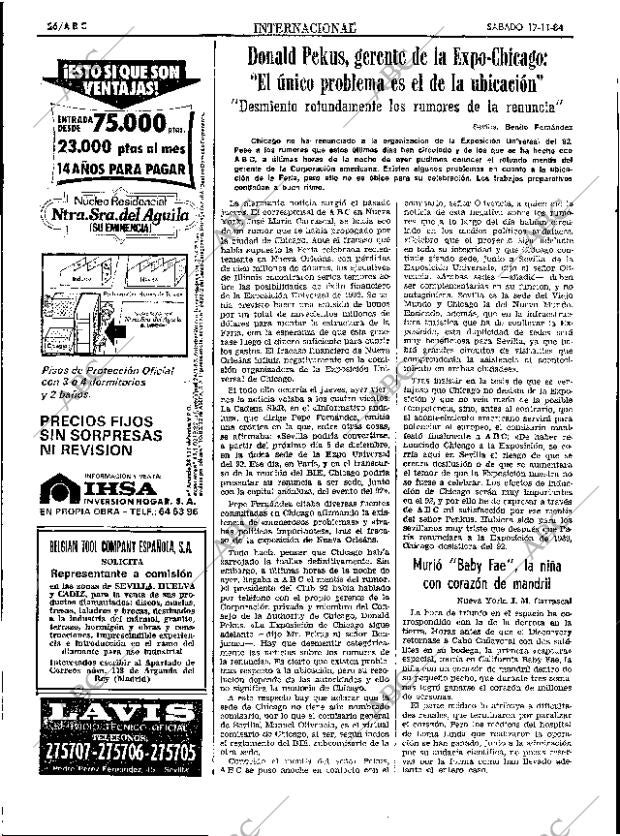 ABC SEVILLA 17-11-1984 página 26