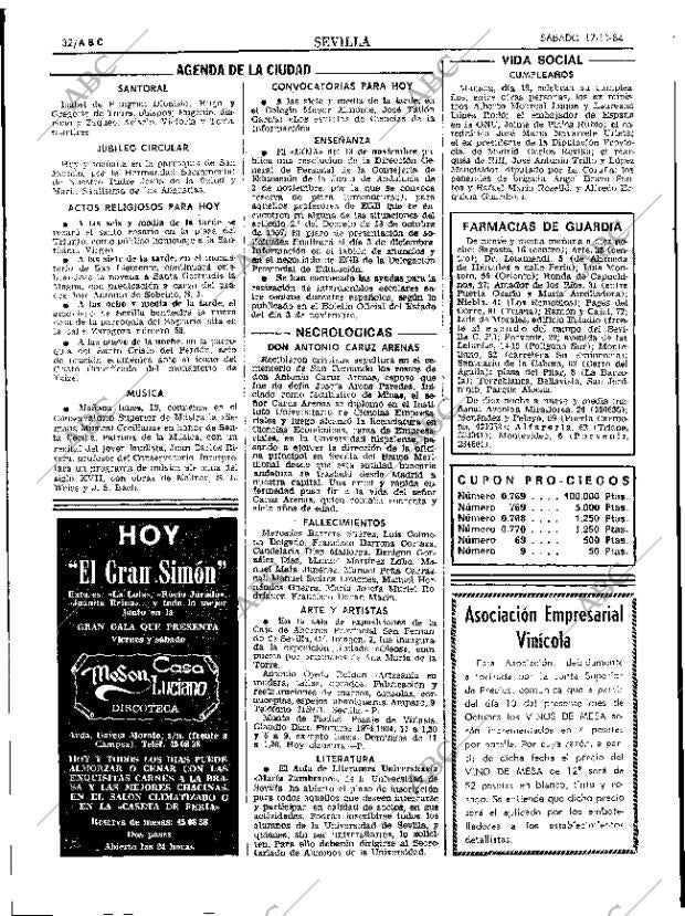 ABC SEVILLA 17-11-1984 página 32