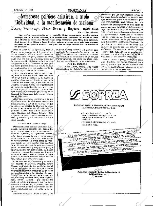 ABC SEVILLA 17-11-1984 página 41