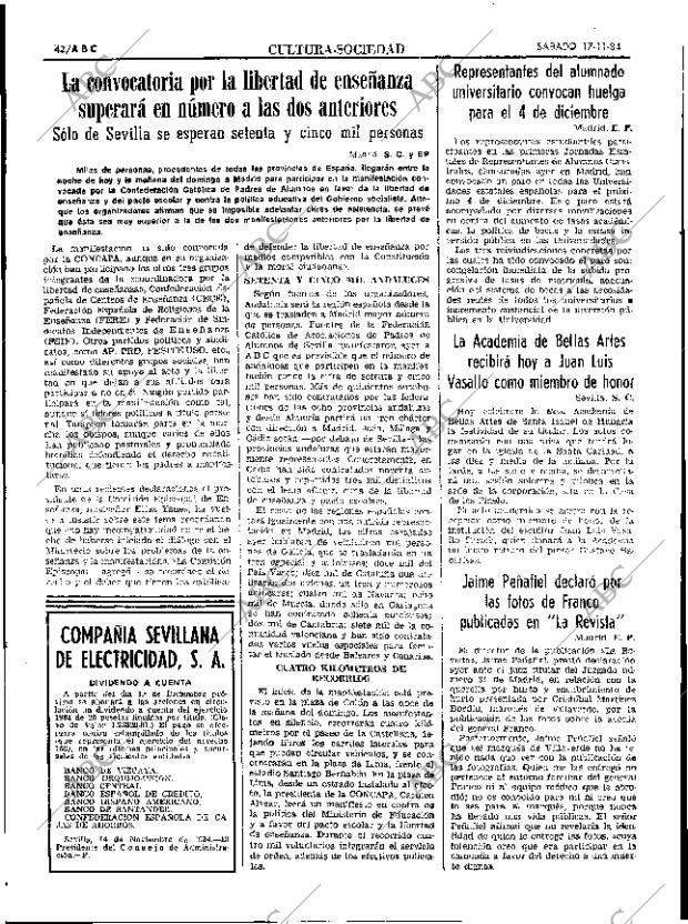 ABC SEVILLA 17-11-1984 página 42