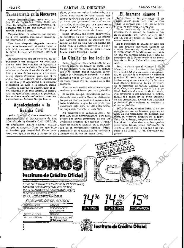 ABC SEVILLA 17-11-1984 página 44