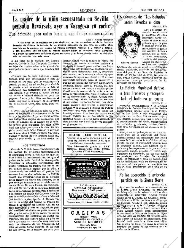 ABC SEVILLA 17-11-1984 página 46
