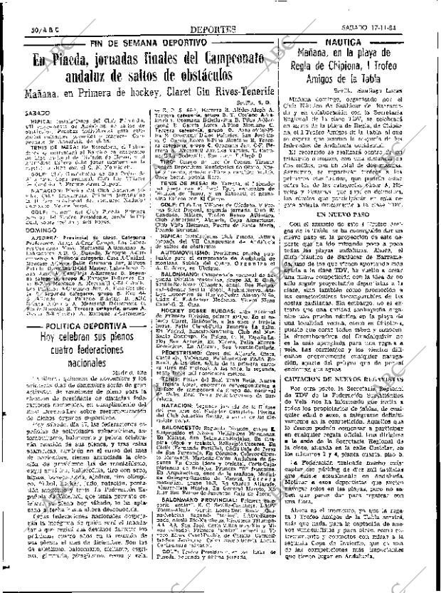 ABC SEVILLA 17-11-1984 página 50