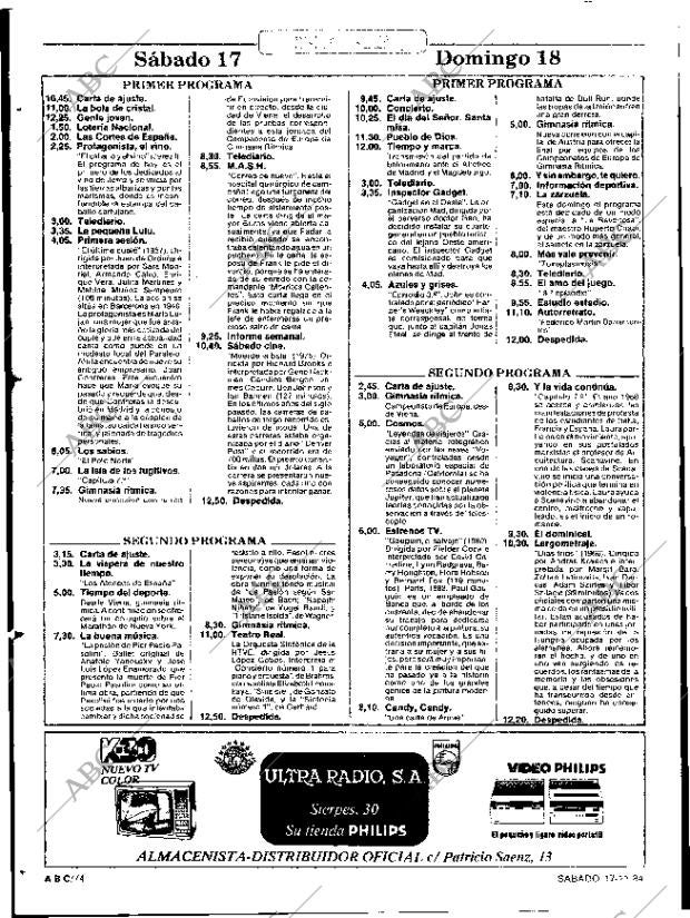 ABC SEVILLA 17-11-1984 página 74