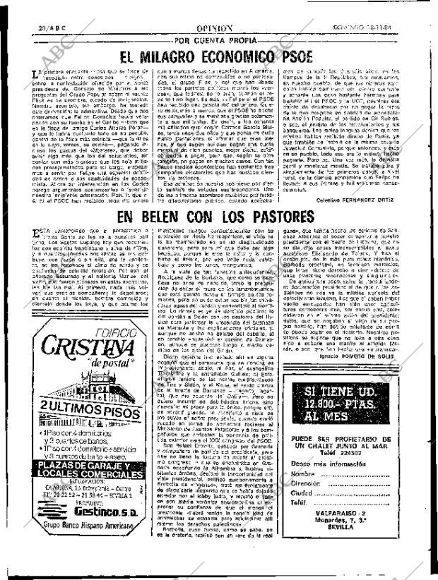 ABC SEVILLA 18-11-1984 página 20