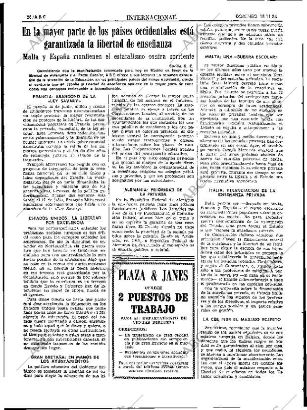 ABC SEVILLA 18-11-1984 página 28